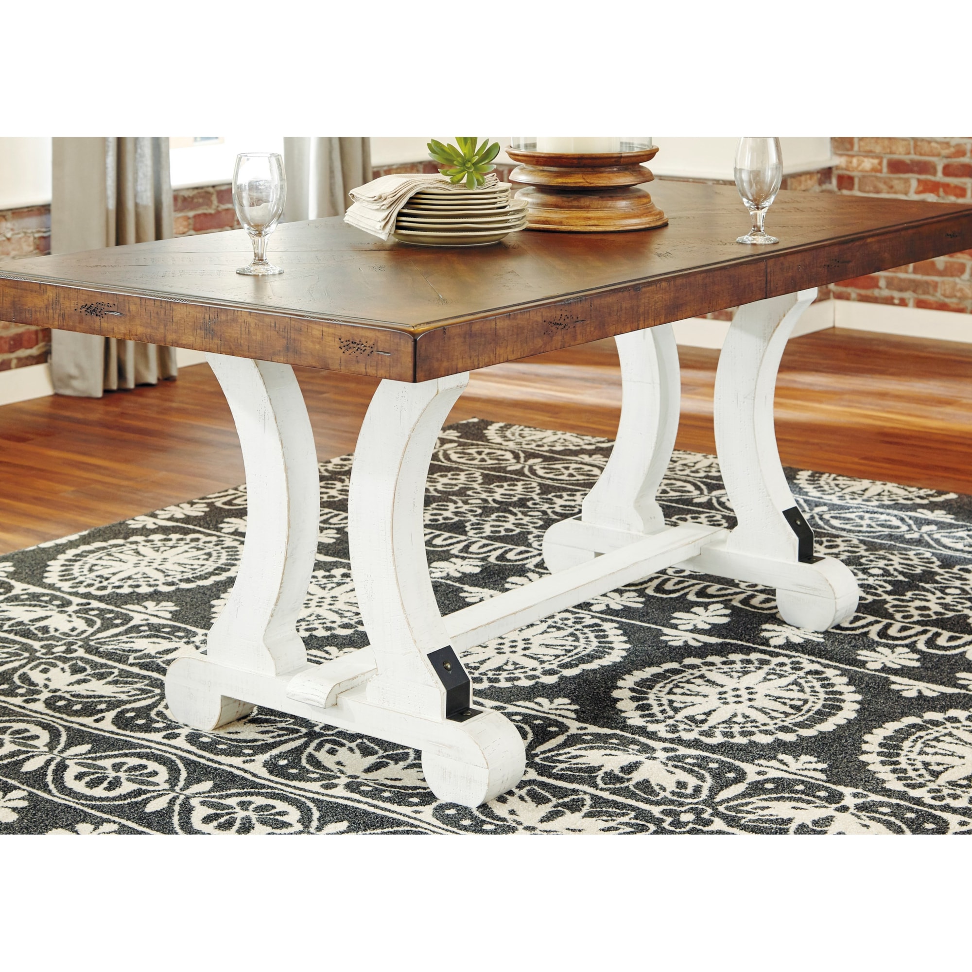Signature Design by Ashley Valebeck D54635 TwoTone Rectangular Dining